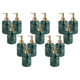 Kuber Industries Liquid Soap Dispenser | Handwash Soap Dispenser | Soap Dispenser for Wash Basin | Shampoo Dispenser Bottle | Bathroom Dispenser Bottle | 15 Piece | Pack of 5 |300 ml | Green